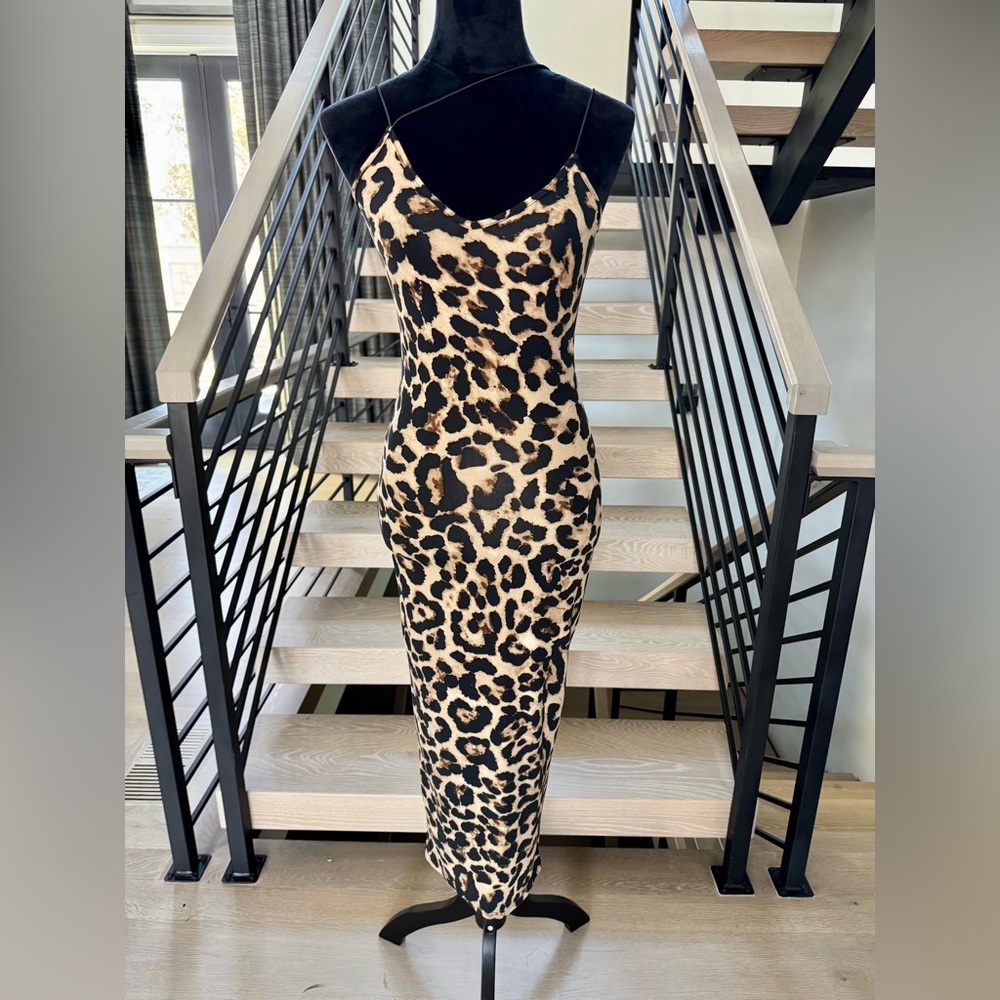 New Chic Animal Print Maxi Dress size S - Picture 3 of 7